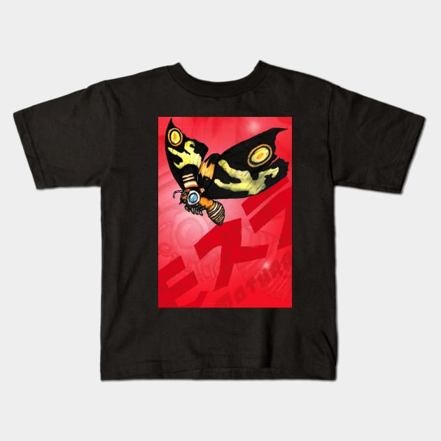 Mothra Kids T-Shirt by ArtofBJF